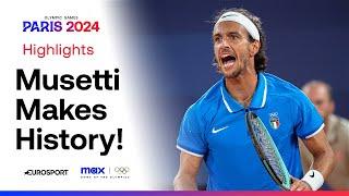 Lorenzo Musetti becomes first Italian to win an Olympic tennis medal in 100 years   #Paris2024