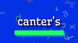CANTERS – WIE SAGT MAN CANTERS? CANTERS - HOW TO SAY CANTERS?