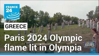 Countdown to 2024 Paris Olympics Greece lights flame in Olympia • FRANCE 24 English