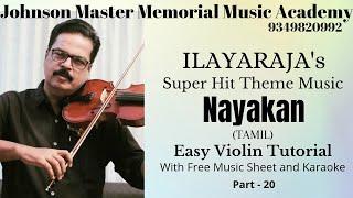 ILAYARAJAS NAYAKAN THEME MUSIC - EASY TUTORIAL  WESTERN VIOLIN CLASSES  CHAKKO THATTIL