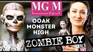 Zombie Boy Зомби Бой ООАК Рик Дженест Rick Genest OOAK Monster High doll