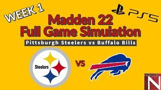 Madden 22   Pittsburgh Steelers vs Buffalo Bills  Full game Simulation PS5