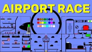 24 Marble Race EP. 44 Airport Race by Algodoo