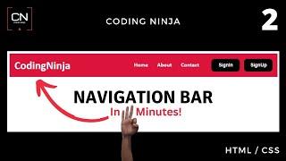 How to Create A Navigation Bar using HTML and CSS  Coding Ninja