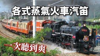 【蒸機汽笛大集合】台灣各式蒸汽火車鳴笛 一次聽到爽 CT273+CK124+DT668+SHAY