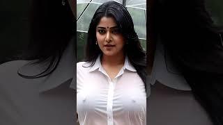 4K AI Lookbook Indian Plus-Size Model in White Outfit Walking After Rain in City Road