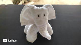 TOWEL ELEPHANT - towel art  towel folding