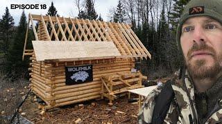 Winter Log Cabin Build on Off-Grid Homestead EP18