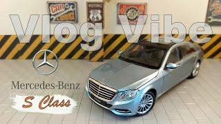 124 Welly Mercedes-Benz S Class DiecastAlloy Model CarSilver BlueAdult HobbiesEP-74