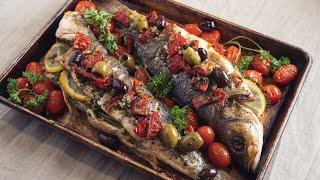 Easy Oven Grilled Whole Fish  Roasted Branzino Recipe