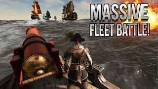 Atlas  Largest Fleet BATTLE EVER Epic Ambush