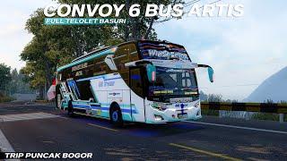 BIKIN HEBOH CONVOY 6 UNIT BUS AKTOR BASURI ETS 2 INDONESIA