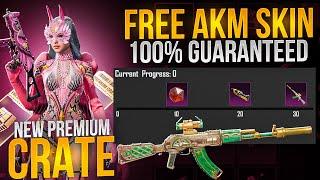 Get Free Upgradable AKM Skin  Premium Crate Opening  Guaranteed Rewards PUBGM ￼
