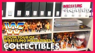 Wrestling Magazine Collection Room Tour WWF WWE WCW ECW + Memorabilia & Collectibles on Display