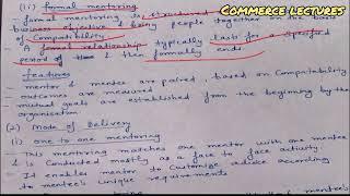 Types of mentoring  class 11 entrepreneurship development notes