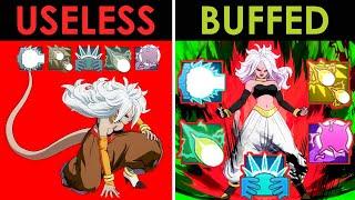 Android 21 absorb BUFF - Side by Side Comparison