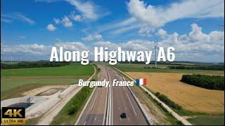 Along Highway A6 - France 4K drone footage