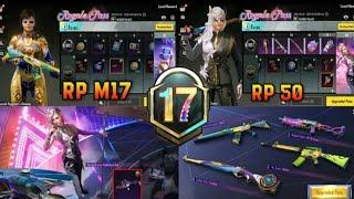 ROYAL PASS M17  1 TO 50RP LEAKS  50RP OUTFIT  PUBG  BGMI