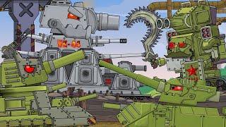 The Third Line of Defence VK-44 vs Soviet monsters - Cartoons about tanks