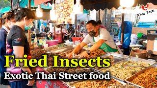 Exotic Thai Street Food Fried Insects  Taste Test