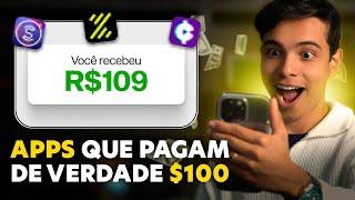 3 NOVOS APLICATIVOS PARA GANHAR DINHEIRO NA INTERNET PELO CELULAR - $100 Por Dia Dinheiro online