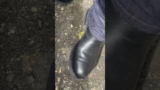 Mayura Steel Toe Calfskin Engineer Boot Closeup - Looks Like Horsehide