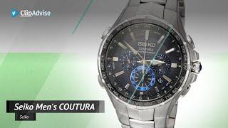 Seiko Mens COUTURA Japanese-Quartz Watch With Stainless-Steel Strap Silver 26.3 Model SSG009