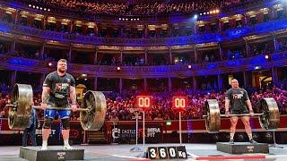 Hooper equals WORLD RECORD 360kg790lbs Axle Deadlift