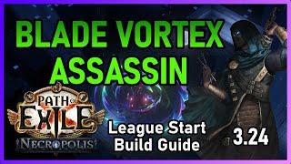 PoE 3.24 Poison Blade Vortex Assassin  League Start Build Guide  Necropolis