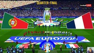 Portugal Vs France - UEFA Euro 2024 Quarter Final   Full Match  Ronaldo vs Mbappe  Realistic PES