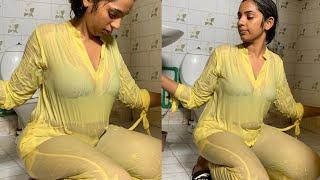 Beautiful Girl Bathing In Washroom Bathing daily routine  pakistan girl bathing  work daily routine