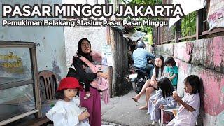 Suasana Pemukiman Belakang Stasiun Pasar Minggu Jakarta  Real Life Jakarta Indonesia