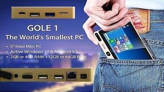 Gole1 mini pc 5 Inch Ram4GB Rom64GB Intel Z8300 Windows 10  Android 5.1  TV Box  Mini PC