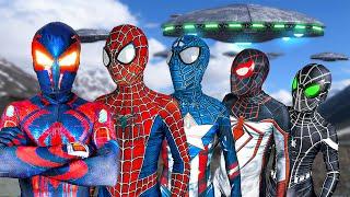 SPIDER-MAN World Story  New BLUE is ALIEN SUPERHERO ???  Amazing Stunt Action  By FLife vs