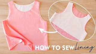 How To Sew Lining On A Sleeveless Top Dress Step By Step For Beginners   Lining Sewing Technique