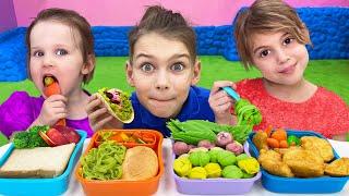 Five Kids Lunch Time Song + more Childrens Songs and Videos