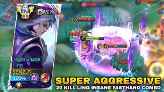 LING FASTHAND SUPER AGGRESSIVE NO MERCY LING TOP GLOBAL GAMEPLAY Mobile Legends