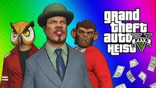 GTA 5 Heists #2 - Noglas Outfits & Epic Car Chase GTA 5 Online Funny Moments Part 1