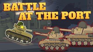 Battle at the Port - Cartoons about tanks