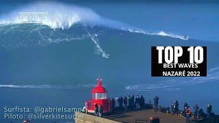 Top 10 BEST WAVES of NAZARE SWELL 2022.