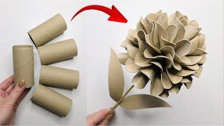 See What Amazing Thing You Can Do With Toilet Paper Rolls Easy Home Decor DIY ️ Paper Flower Craft