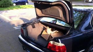 BMW E38 7 series Hydraulic trunk installation and test