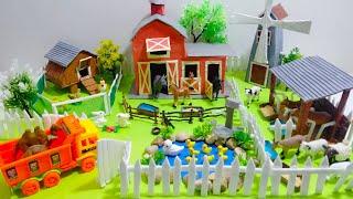 DIY How To Make Animal Farm Model Project  Farm Animals  Domestic Animal Shelter Project 