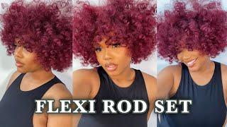 HOW TO Quick & Easy FLEXI ROD SET on DRY HAIR  NATURAL HAIR 4a3c