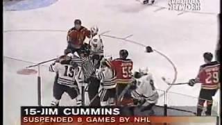 Jim Cummins CHI Goes Crazy 8 Game Suspension 31196 jumps Brad Smyth FLA