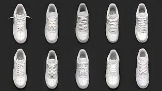 10 Cool Shoe Lace styles Nike Air Force 1  Shoe lacing tutorials