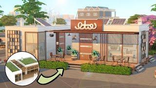 A super sleek ECO CAFE ...Sims 4 Speed Build