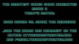 The Greatest Video Game Character - Round 2 - Duke Nukem VS. Sonic the Hedgehog