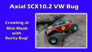 Axial SCX10.2 VW Bug Crawling at Mini Moab with Bucky Bug