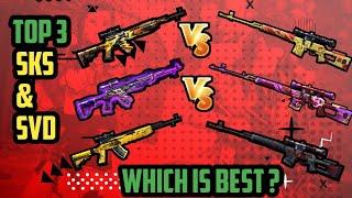 BEST SKS AND DRAGUNAV GUN SKIN IN FREE FIRE  TOP 3 SKS AND DRAGUNAV GUN SKIN FREE FIRE 